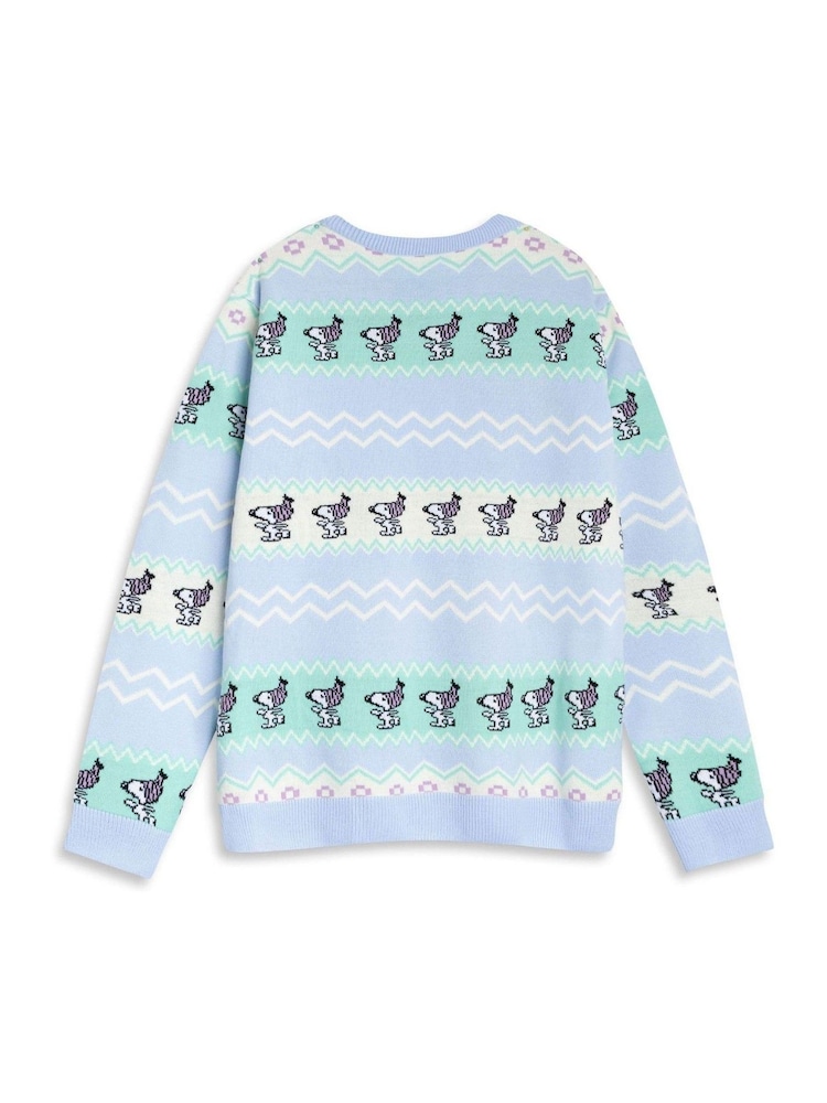 Vanilla Underground Blue Peanuts Snoopy Christmas Jumper - Image 2 of 6