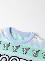 Vanilla Underground Blue Peanuts Snoopy Christmas Jumper - Image 6 of 6