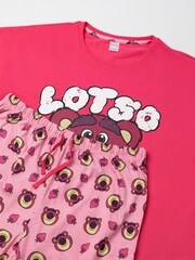 Vanilla Underground Pink Disney Toy Story Lotso 100% Cotton Short Sleeve Long Leg Pyjamas Set - Image 5 of 6