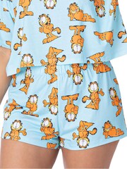 Vanilla Underground Blue Garfield All-Over Print Short Sleeve Short Leg Pyjamas Set - Image 5 of 6