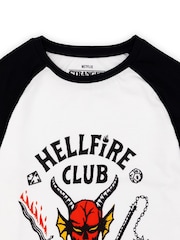 Vanilla Underground White Stranger Things Hellfire Club Short Sleeved T-Shirt - Image 2 of 5