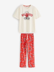 Vanilla Underground White Disney High School Musical 100% Cotton Short Sleeve Long Leg Pyjamas Set - Image 1 of 9