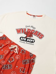 Vanilla Underground White Disney High School Musical 100% Cotton Short Sleeve Long Leg Pyjamas Set - Image 8 of 9