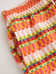 Orange Seersucker 5 inch Swim Shorts - Image 8 of 9