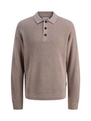 Pink - JACK & JONES Knitted Polo Jumper - Bild 1 von 3