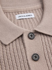 JACK & JONES Pink Knitted Polo Jumper - Image 8 of 8