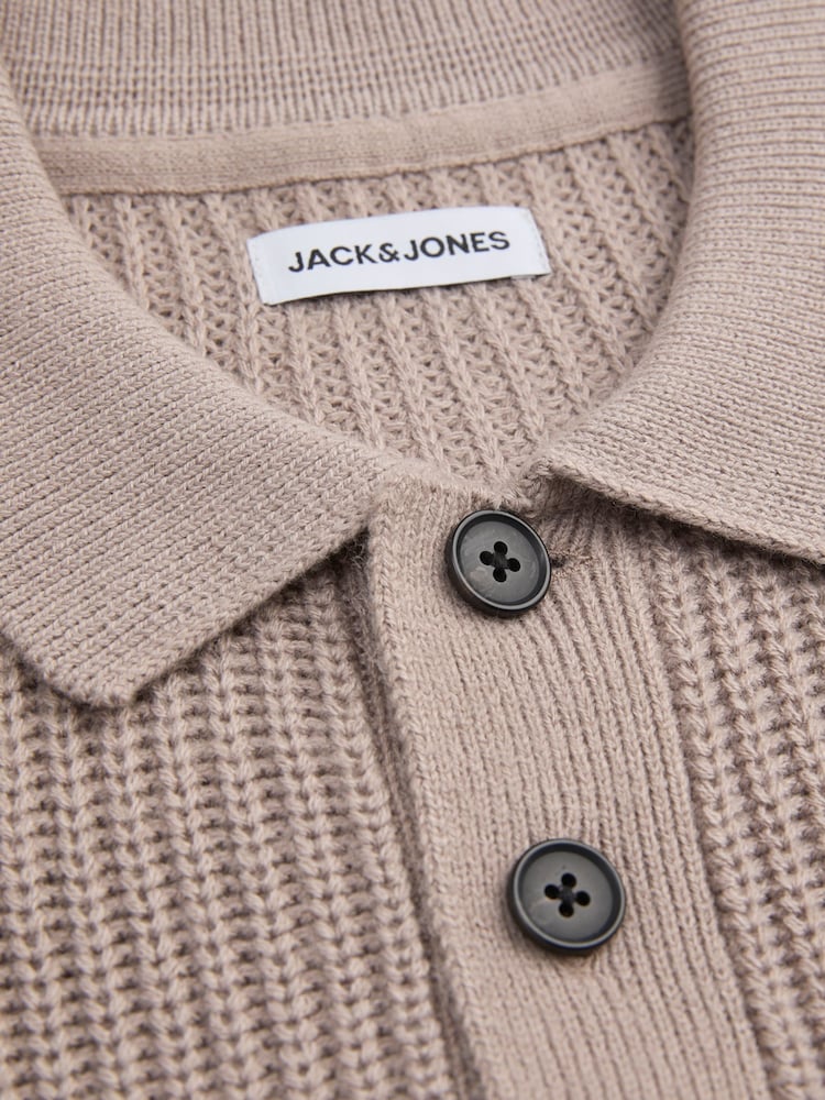 JACK & JONES Pink Knitted Polo Jumper - Image 8 of 8 JACK & JONES Pink Knitted Polo Jumper - Image 8 of 8