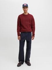 JACK & JONES Burgundy Long Sleeve Knitted Jumper - Image 2 of 6