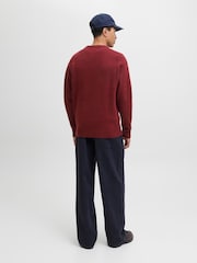 JACK & JONES Burgundy Long Sleeve Knitted Jumper - Image 3 of 6