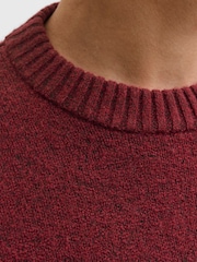 JACK & JONES Burgundy Long Sleeve Knitted Jumper - Image 5 of 6