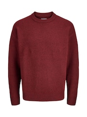 JACK & JONES Burgundy Long Sleeve Knitted Jumper - Image 6 of 6