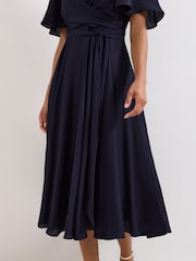 Phase Eight Blue Abbie Wrap Dress - Image 5 of 7