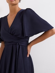 Phase Eight Blue Abbie Wrap Dress - Image 6 of 7