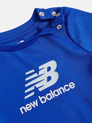 New Balance Blue Athletic Tee & Nylon Short Set - Image 3 of 6