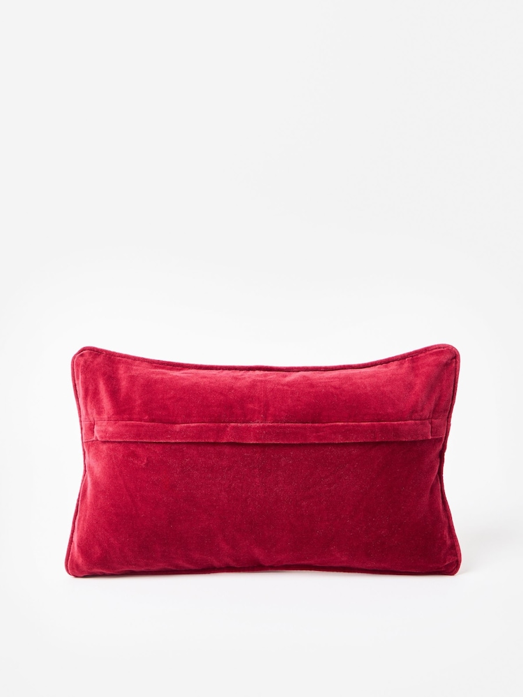 Oliver Bonas Pink Love Embroidered Cushion Cover 30x50cm - Image 5 of 5