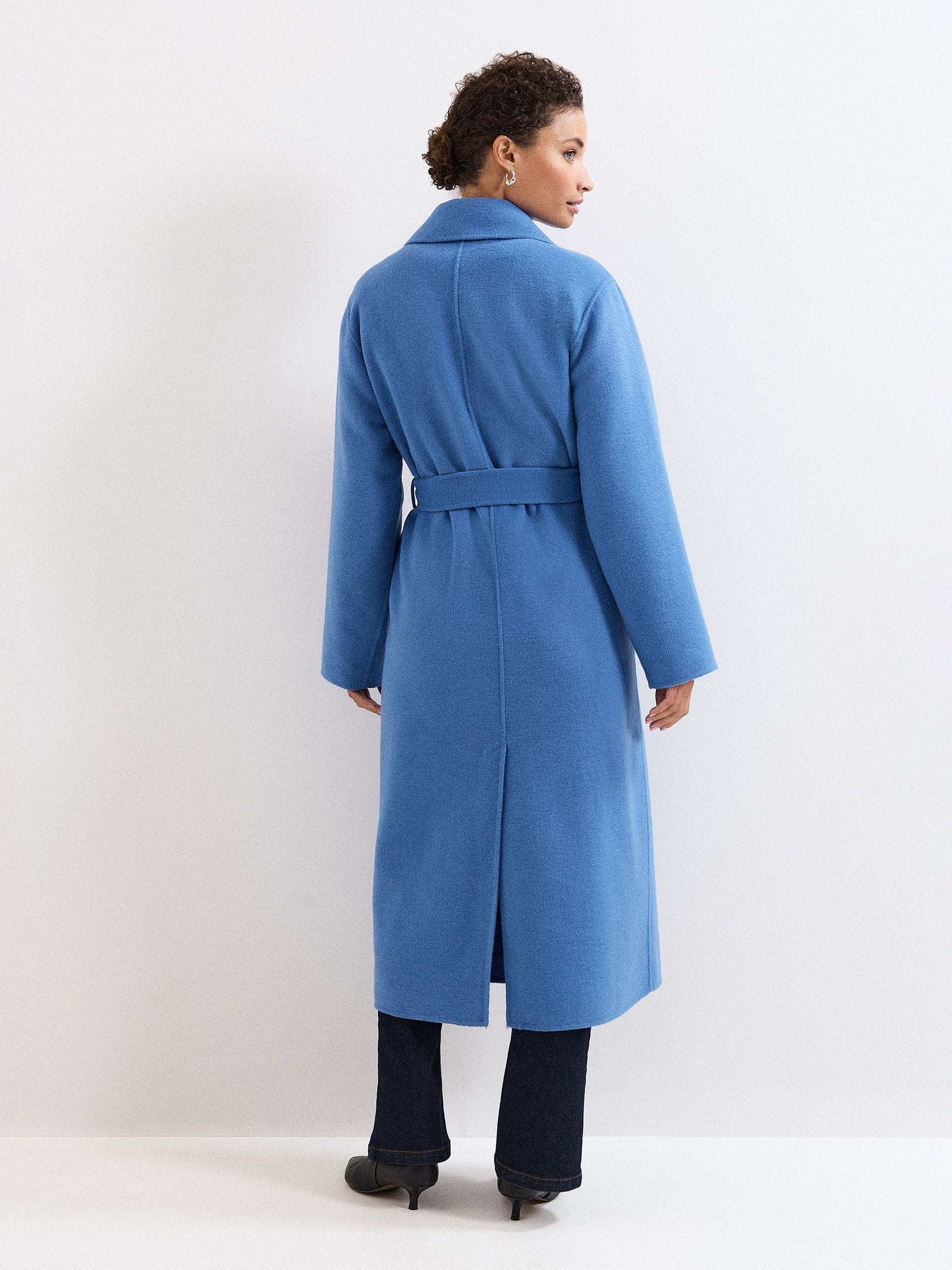 Buy Phase Eight Blue Petite Darcy Wool Coat from Next Australia