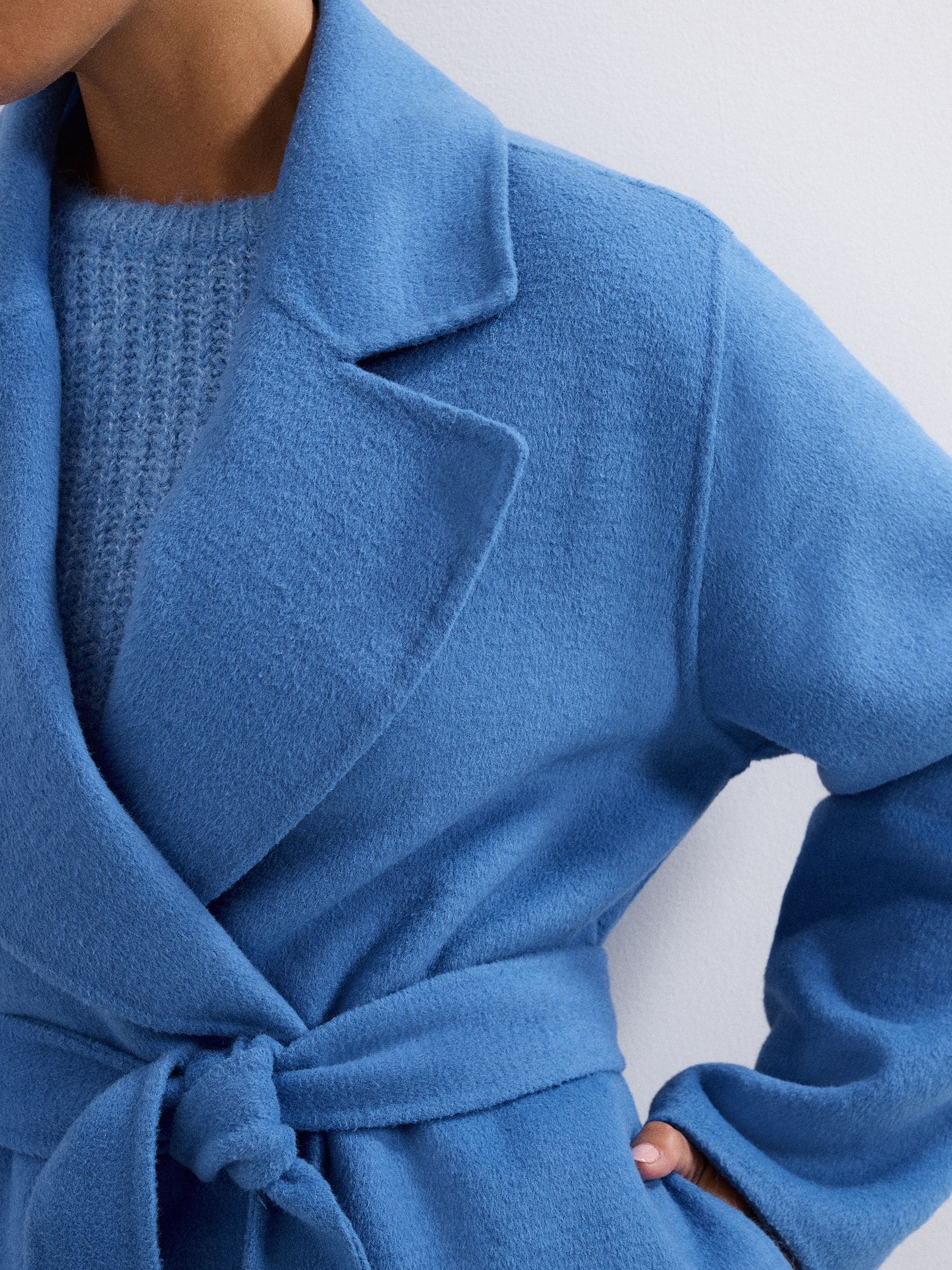 Buy Phase Eight Blue Petite Darcy Wool Coat from Next USA