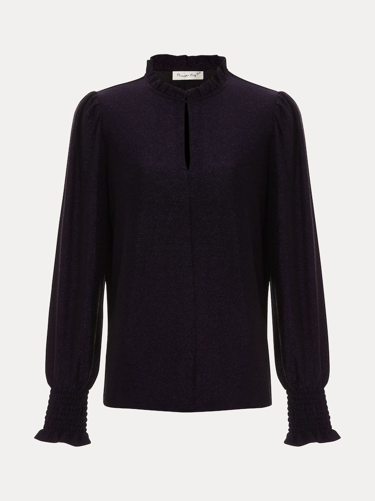 Phase Eight Purple Imogen Shimmer Top - Image 1 of 1 Phase Eight Purple Imogen Shimmer Top - Image 1 of 1