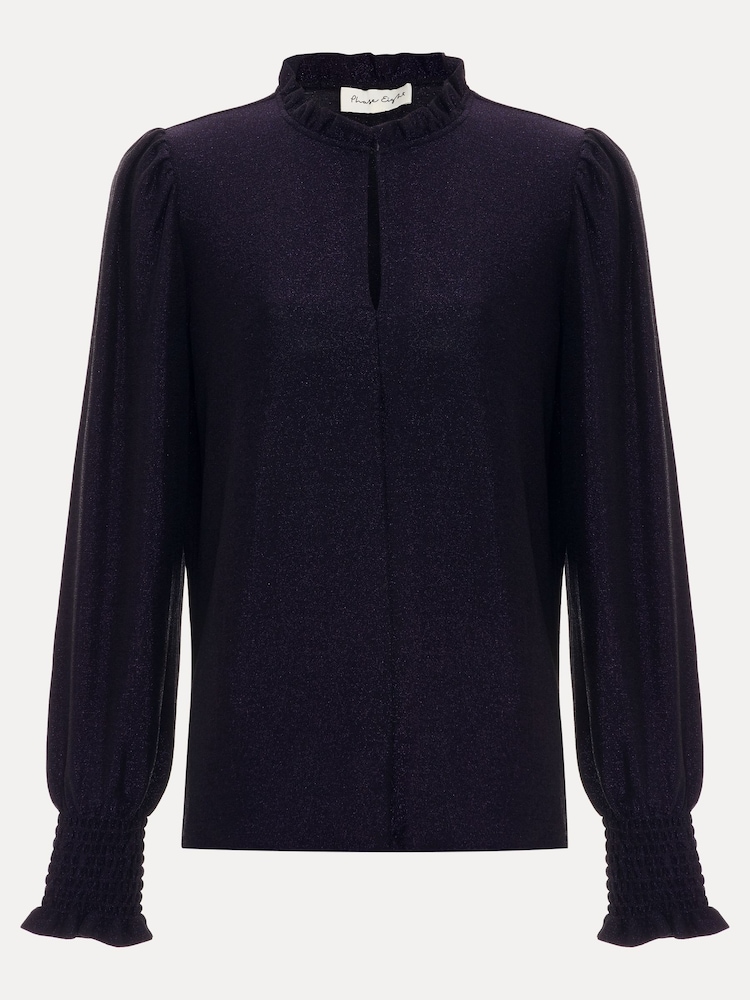 Phase Eight Purple Imogen Shimmer Top - Image 8 of 8 Phase Eight Purple Imogen Shimmer Top - Image 8 of 8