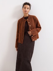 Phase Eight Brown Etta Gold Detail Top - Image 7 of 7