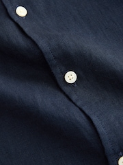 Superdry Navy Linen Shirt - Image 4 of 5