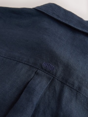 Superdry Navy Linen Shirt - Image 5 of 5
