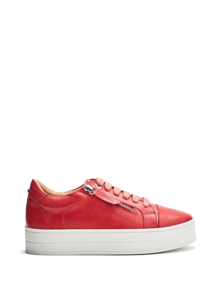 Orange - Moda In Pelle Abbiy Turnschuhe mit Plateausohle und seitlichem Reißverschluss - Bild 1 von 4 Orange - Moda In Pelle Abbiy Turnschuhe mit Plateausohle und seitlichem Reißverschluss - Bild 1 von 4