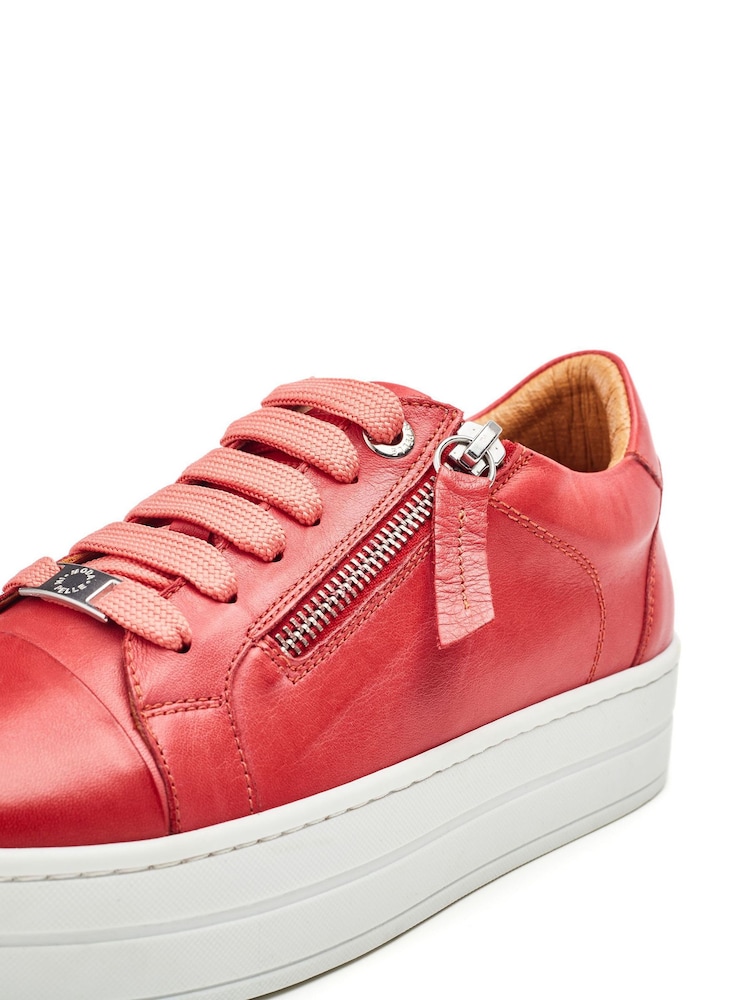Orange - Moda In Pelle Abbiy Turnschuhe mit Plateausohle und seitlichem Reißverschluss - Bild 4 von 4