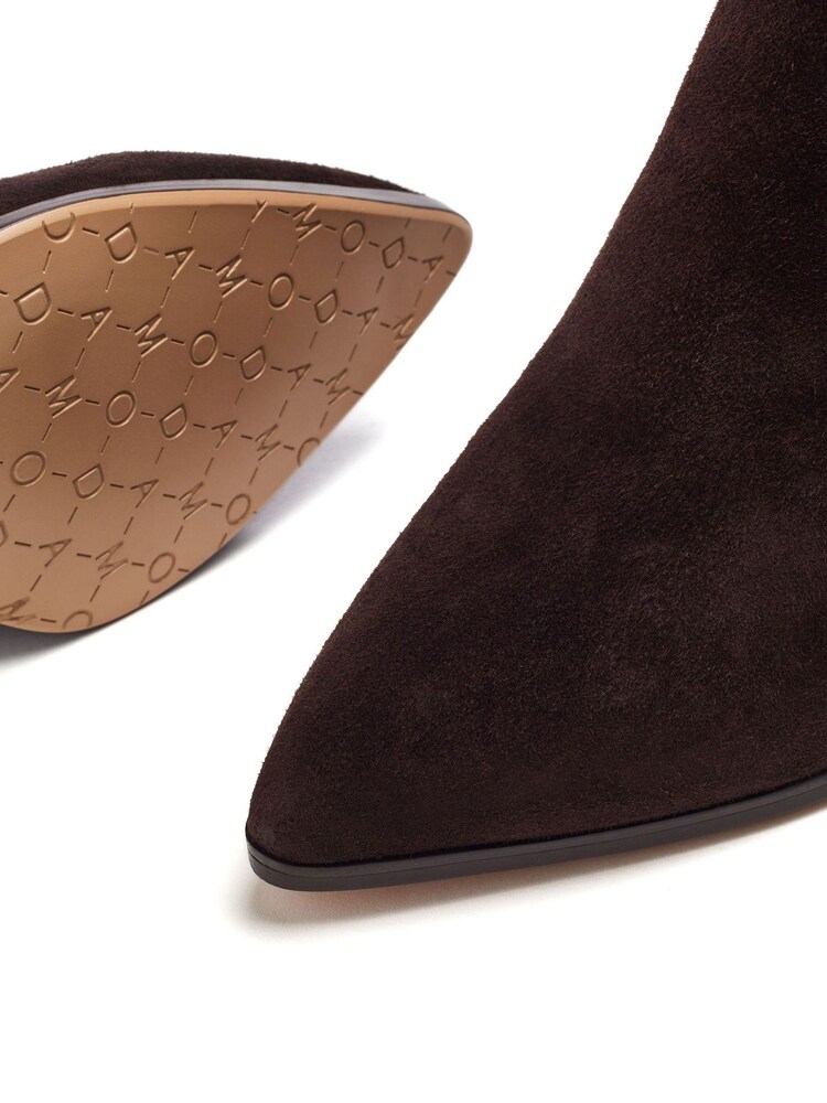 Pallia Pointed Toe Trim Detail Leather Ankle Boots - Image 4 of 4