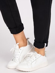 Pineapple Blue Womens Straight Fit Roll Hem Joggers - Image 3 of 7