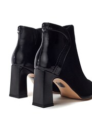 Piarra Swoosh Back Block Heel Suede Boots - Image 3 of 4