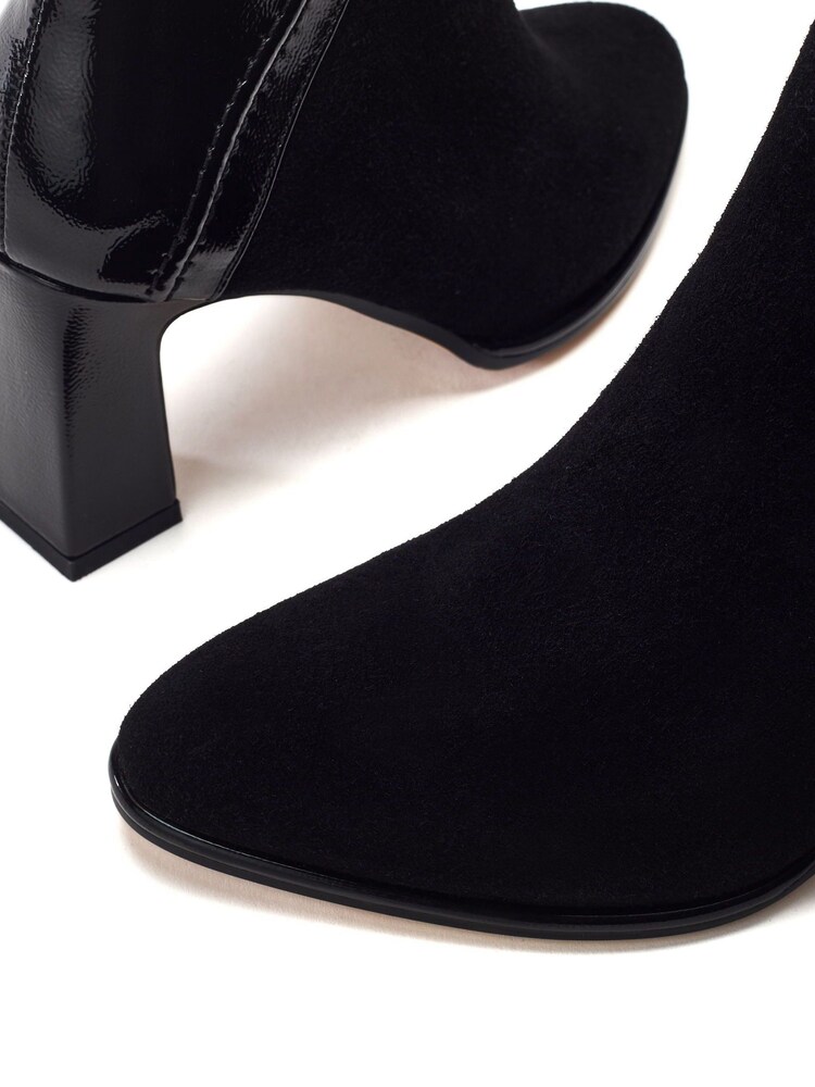 Piarra Swoosh Back Block Heel Suede Boots - Image 4 of 4