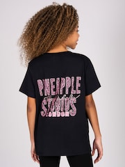 Pineapple Girls Leopard Print Dance T-Shirt - Imagen 5 de 5