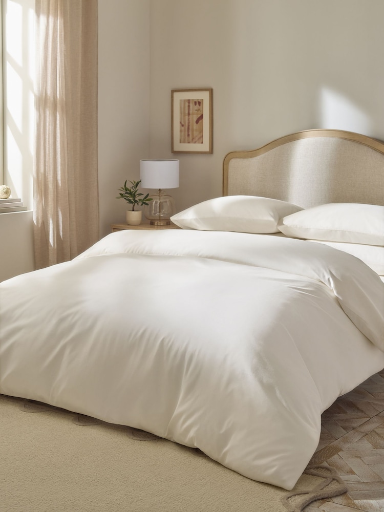 Cream 144 Thread Count Duvet Cover and Pillowcase Set - Image 1 of 4