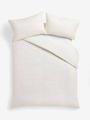 Cream 144 Thread Count Duvet Cover and Pillowcase Set - Image 4 of 4