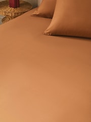 Orange Hazel Cotton Rich Deep Fitted Bed Sheet - Image 2 of 4