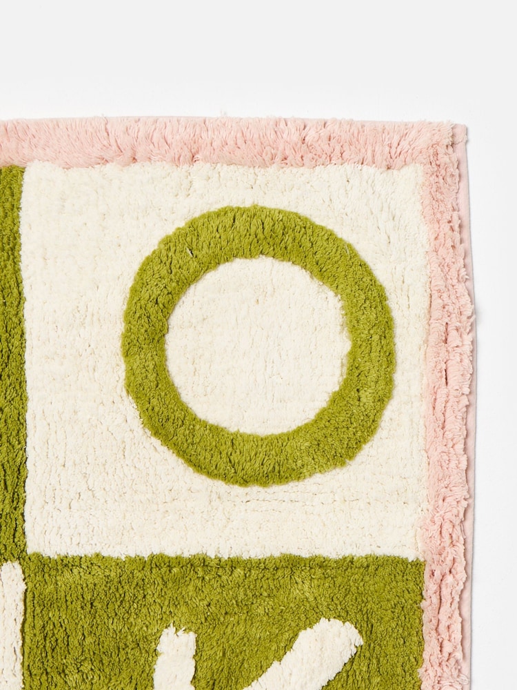 Oliver Bonas Multi Green Tile Soak Square Bath Mat - Image 2 of 4 Oliver Bonas Multi Green Tile Soak Square Bath Mat - Image 2 of 4