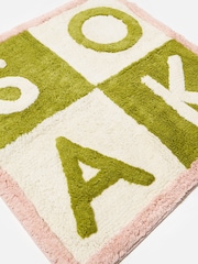 Oliver Bonas Multi Green Tile Soak Square Bath Mat - Image 3 of 4
