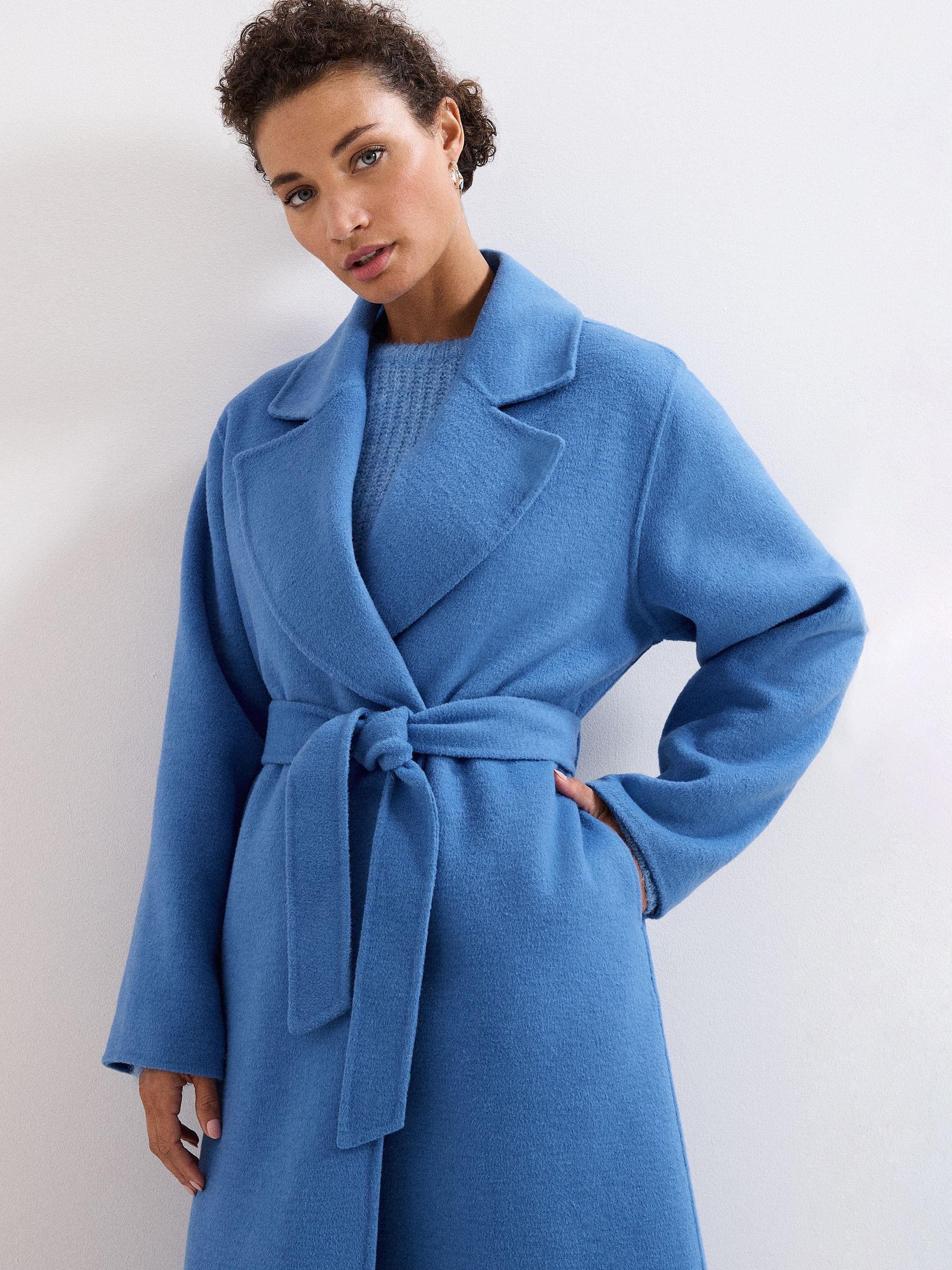Buy Phase Eight Blue Darcy Wool Coat from Next USA