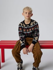 Name It Black Knitted Christmas Jumper - Image 1 of 5