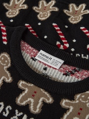 Name It Black Knitted Christmas Jumper - Image 5 of 5