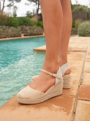 Linzi Cream Present Closed-Toe Wedge Sandals - Image 1 of 5