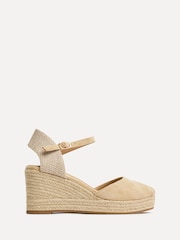 Linzi Cream Present Closed-Toe Wedge Sandals - Image 2 of 5