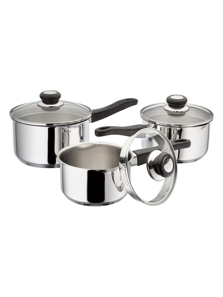 Judge Vista Draining Saucepan Set - Image 1 of 1 Judge Vista Draining Saucepan Set - Image 1 of 1