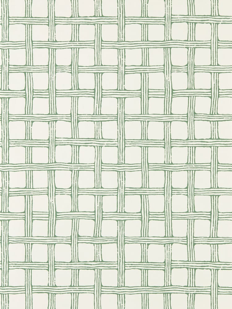 Scion Green Fretwork Oakham 10M Wallpaper - Image 1 of 1