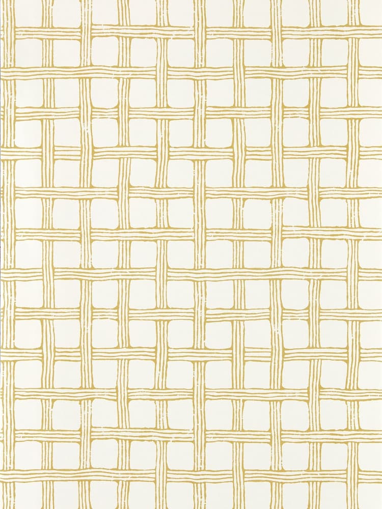 Scion Yellow Fretwork Oakham 10M Wallpaper - Image 1 of 1