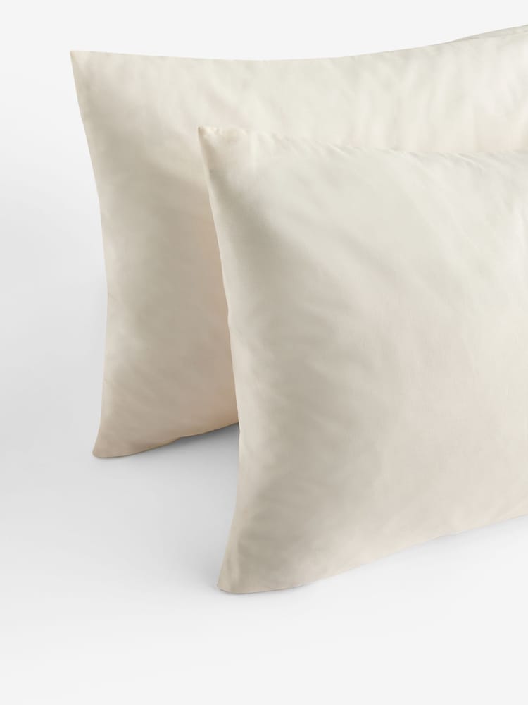Set of 2 Cream Pure 144 Thread Count Pillowcases - Image 1 of 2