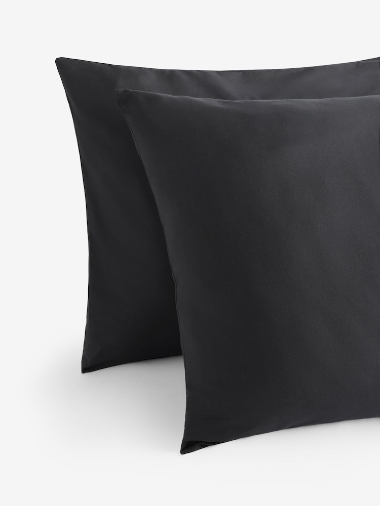 Set of 2 Black Non Iron Simply Soft Housewife Pillowcases - Image 3 of 3