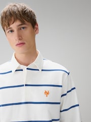 Blue/White Stripe Rugby Shirt - Image 4 of 7