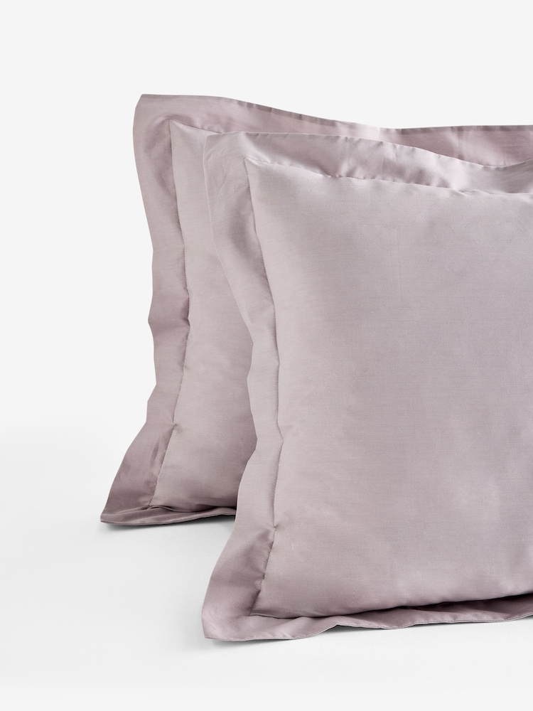 Set of 2 Lilac Purple Cotton Rich Pillowcases - Image 5 of 5